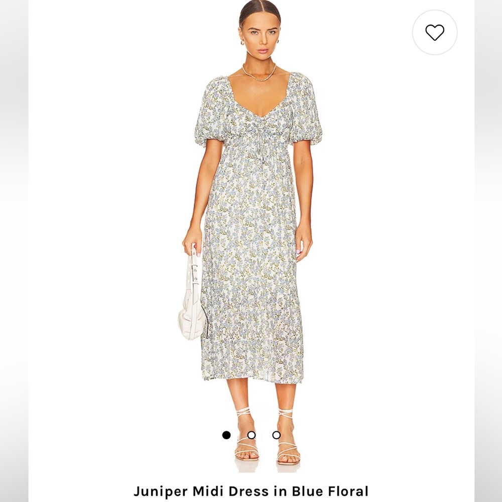 MINKPINK Blue Floral Midi Dress